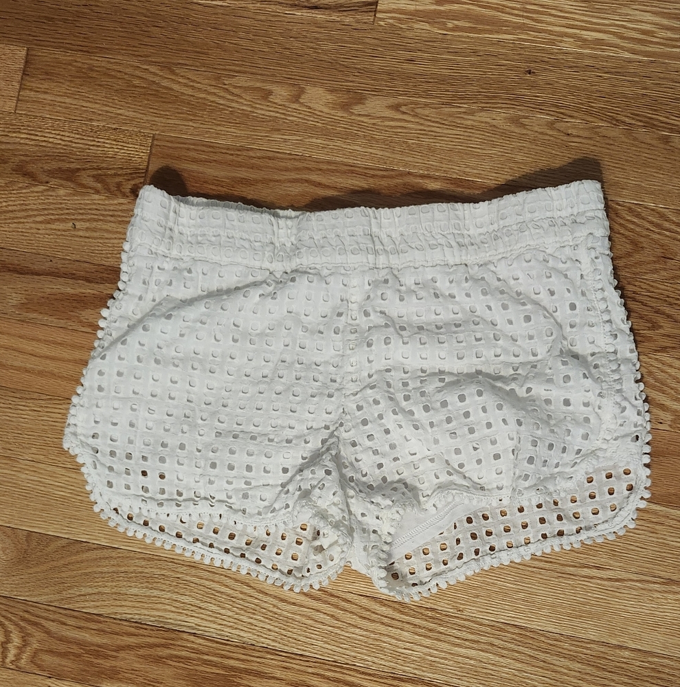 White Eyelet Women Shorts